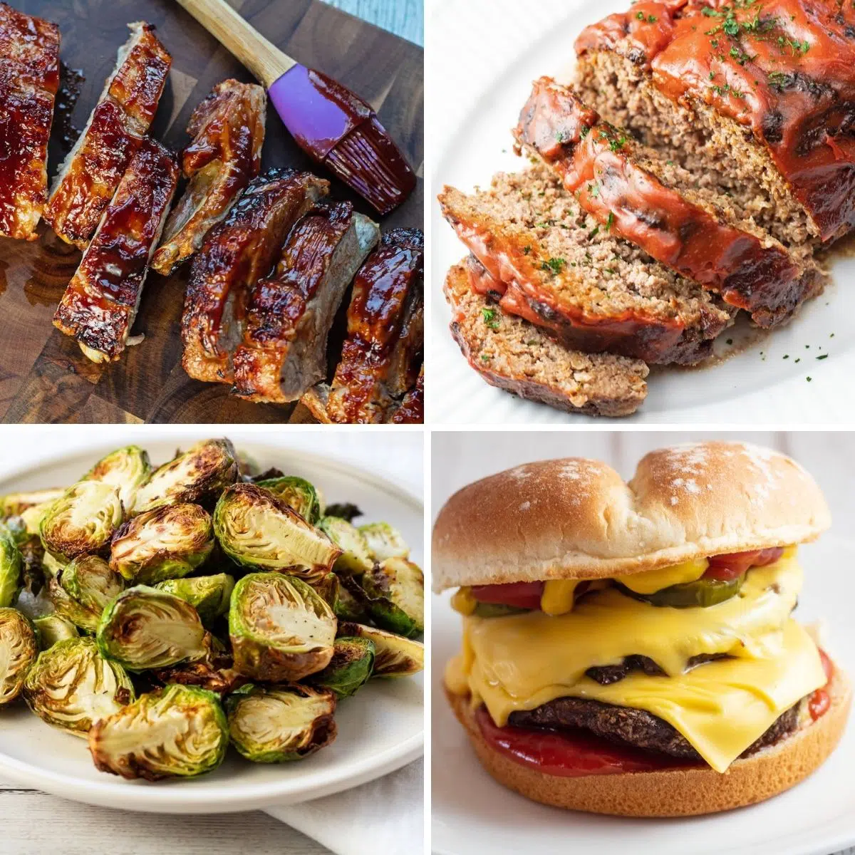 Square collage photo of air fryer recipes.