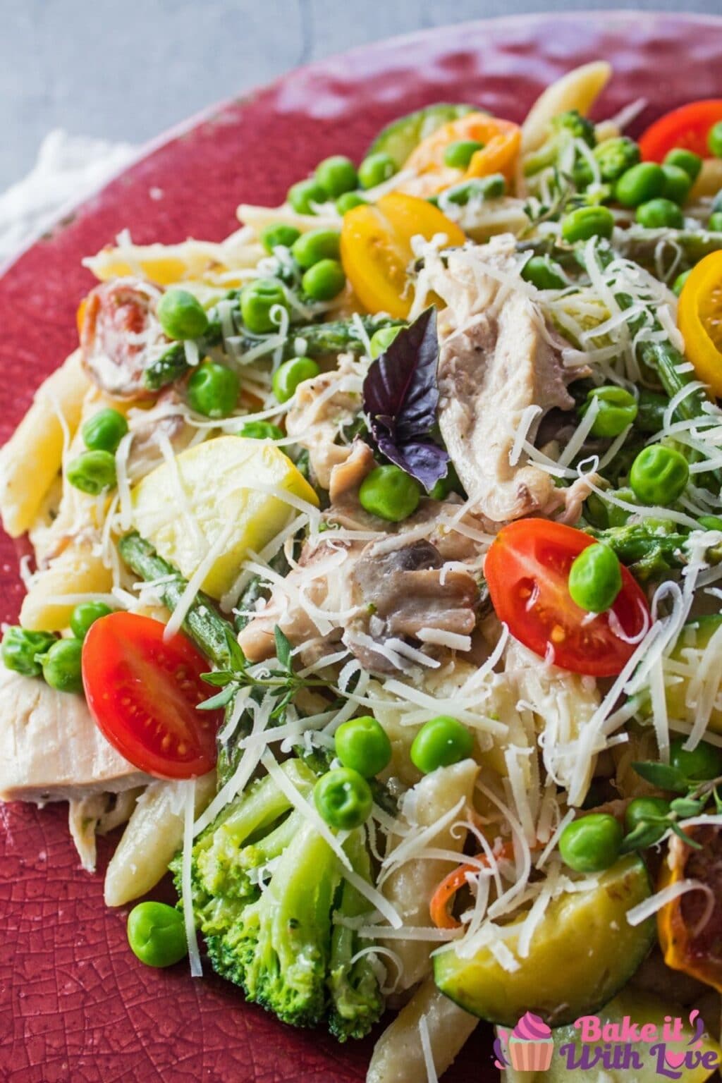 Creamy Turkey Pasta Primavera (Easy Leftover Turkey Skillet Dinner!)