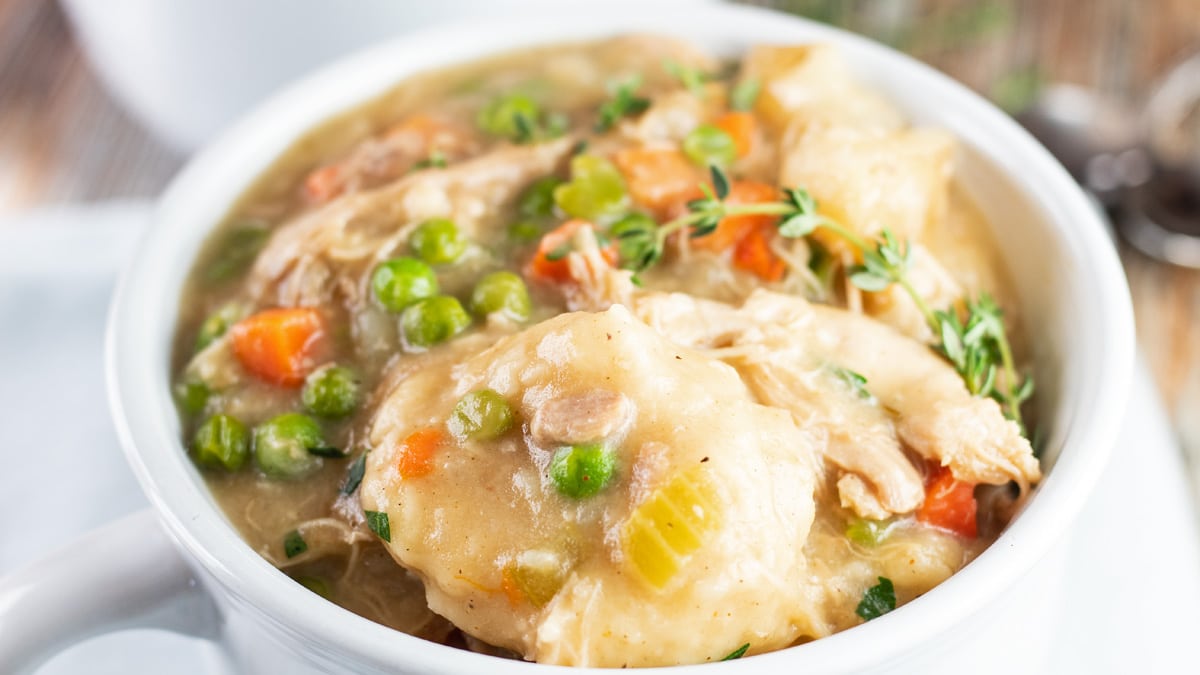 Slow Cooker Chicken and Dumplings {Super Easy!} - Belle of the Kitchen