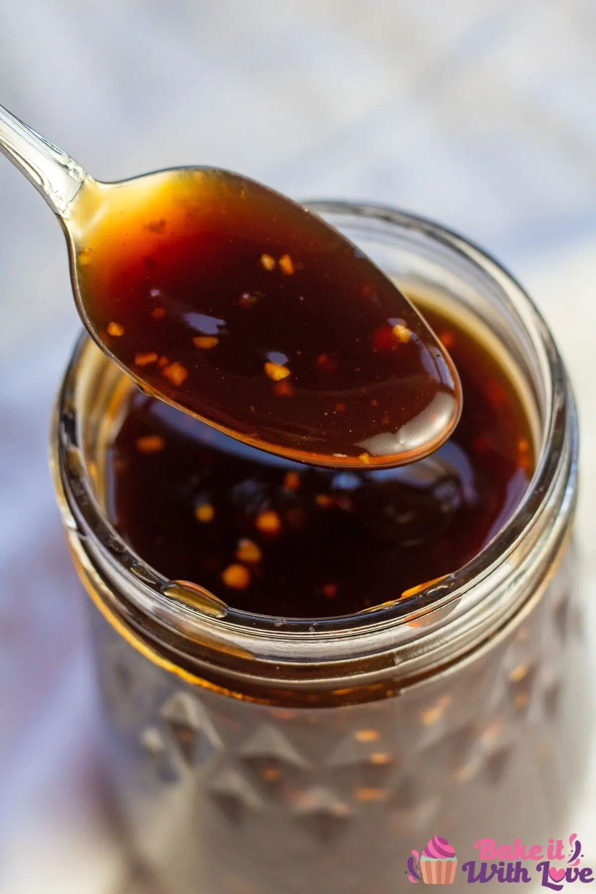 Easy homemade teriyaki sauce in canning jar for storage.