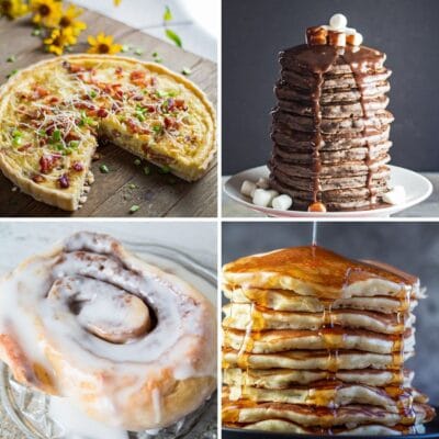 Best Christmas Breakfasts collage photo with 4 images.