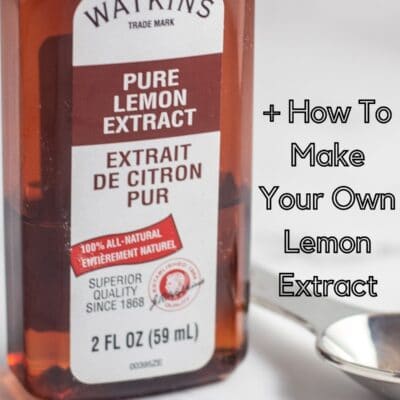 Lemon extract substitute pin with text header.