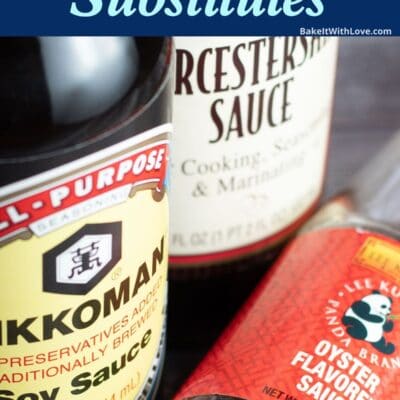 Fish sauce substitute pin with text header and image of three alternatives.