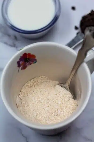 Mug cake process 2.