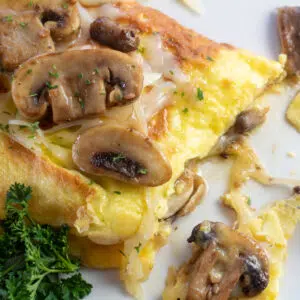 Mushroom Swiss Omelet (Rich, Flavorful, Cheesy Breakfast or Brunch!)