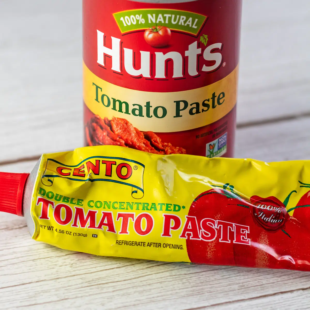 Best tomato paste substitute image showing tomato paste products.