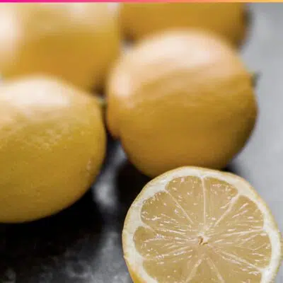 How much juice is in a lemon pin with text box header.