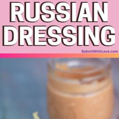 Best Russian dressing pin with 2 images and text box divider.