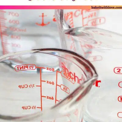 How many cups in a gallon pin image with text header.