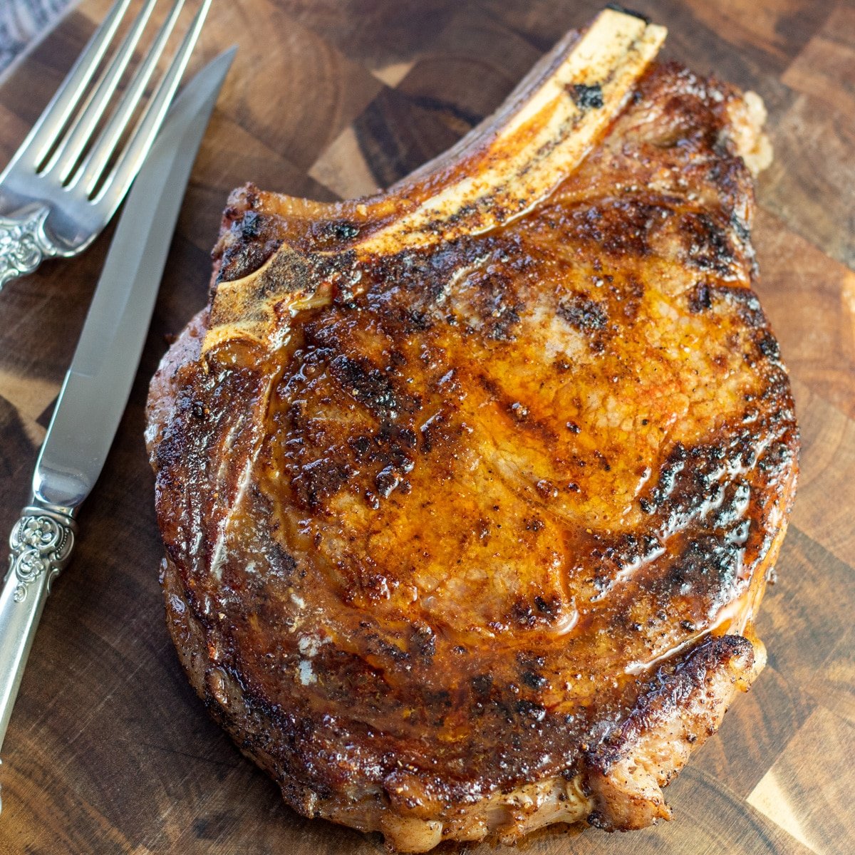 Pan Seared Cowboy Ribeye Steak - Bake It With Love