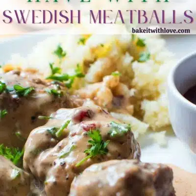 What to serve with Swedish Meatballs pin with text header.