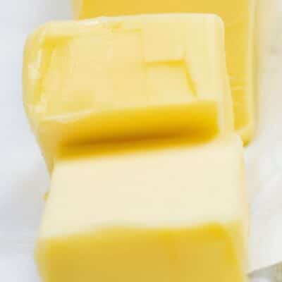 Best butter substitute pin with sliced butter and text header.