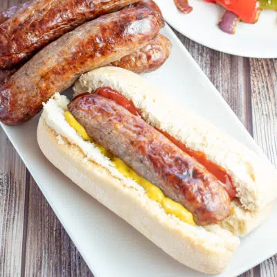 Best air fryer Italian sausage cooked to perfection and served in buns.