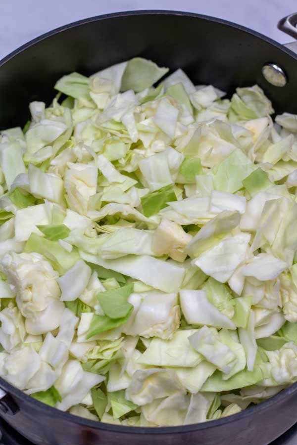 Process photo 3 add the chopped cabbage.
