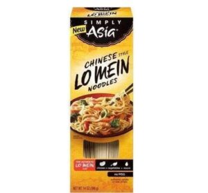 Simply Asia packaged lo mein noodles.