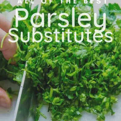 Best parsley substitute pin with vignette and text overlay.