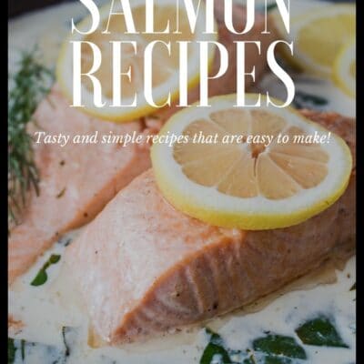 Best salmon recipes pin with text over vignette.