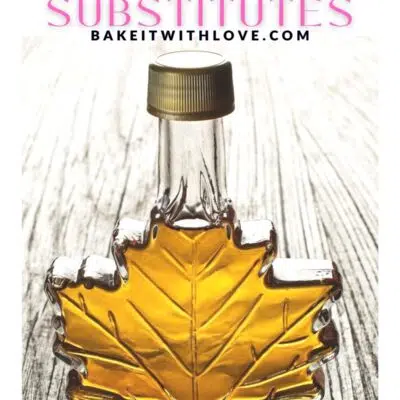 Best maple syrup substitute ideas and alternatives pin with text header.