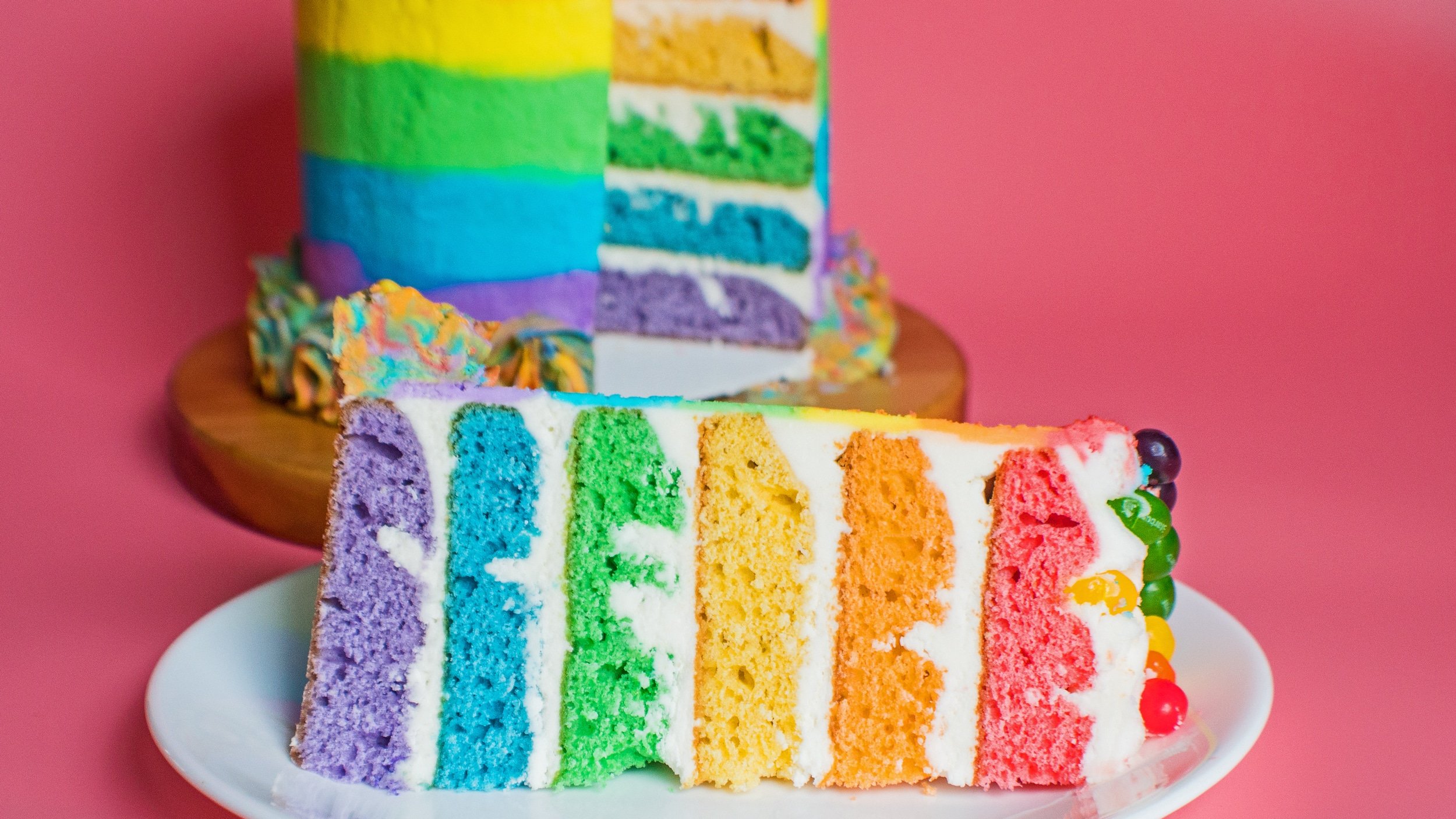 Rainbow cake (recette en photos et vidéo)