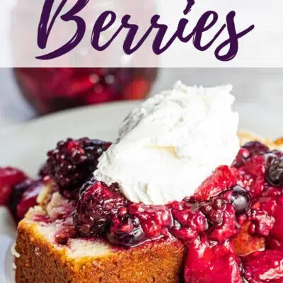 Best roasted berries pin with text header.