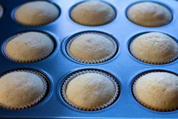 Process photo 8 allow the baked cupcakes to cool for 5 minutes in the pan.