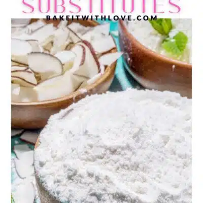 Best coconut flour substitute ideas and alternatives pin with text header.