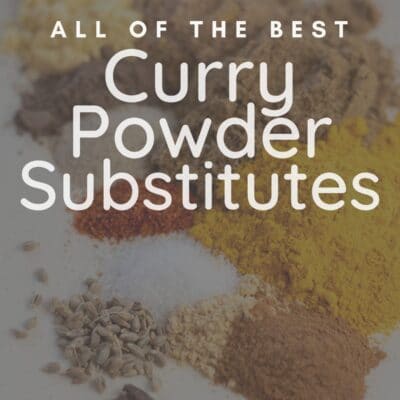 Best curry powder substitute pin with vignette and text overlay.