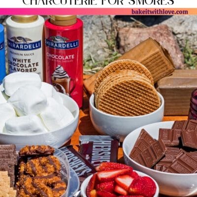 Pin image with text of smores bar.