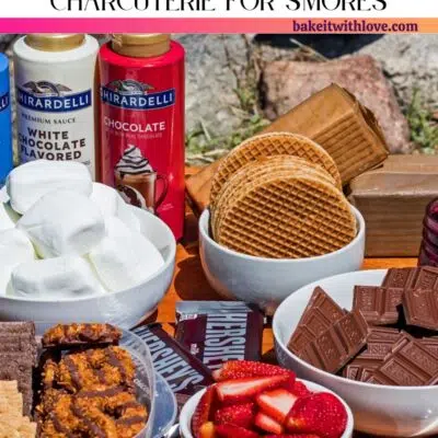 Pin image with text of smores bar.