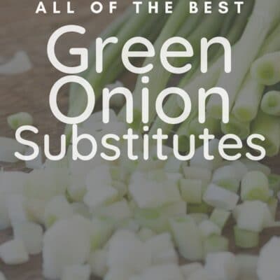 Best green onion substitute pin with vignette and text title overlay.
