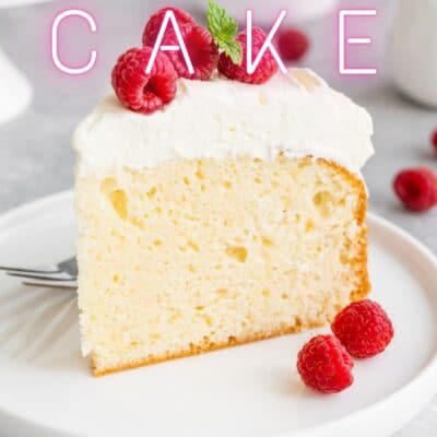 Best tres leches cake recipe pin with text overlay.