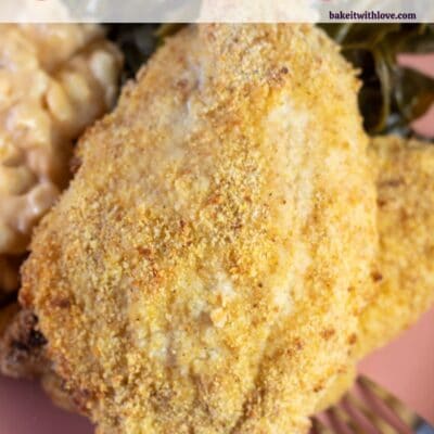Best oven fried catfish pin with text header.
