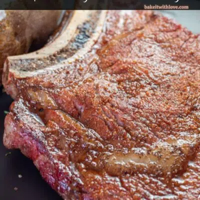 Best smoked ribeye steak pin with text header.