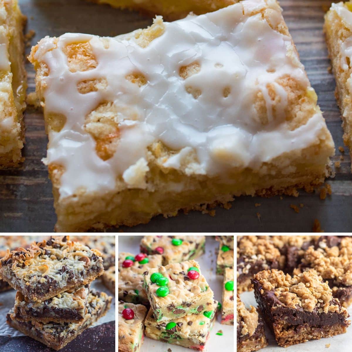 Best dessert bar recipes with 4 best ideas pictured in a collage.