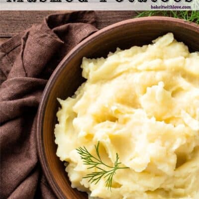 Best Instant Pot mashed potatoes pin with text heading.