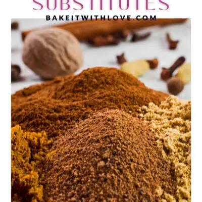 Pumpkin pie spice substitute pin with text title header.