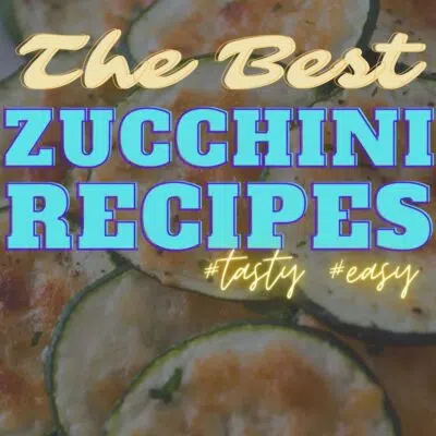 The very best collection of zucchini recipes pin with text overlay.