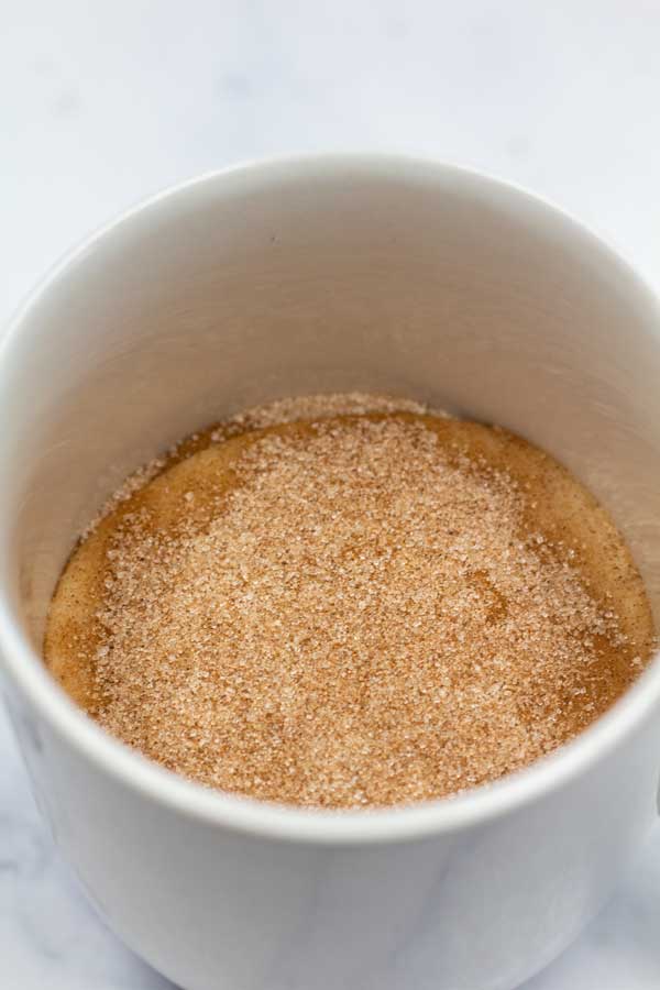 Process photo 6 add topping onto a spoonful of batter, layering into your mug.