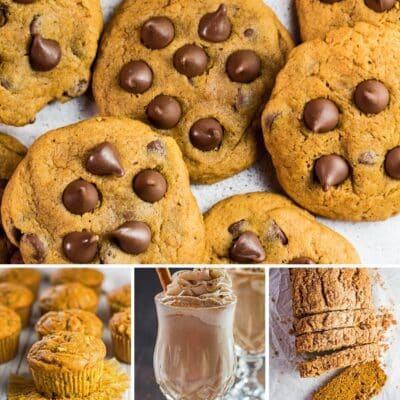 Best pumpkin recipes collection featuring 4 images in collage photo.