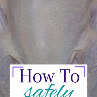 How to safely thaw turkey for holidays, Thanksgiving, dinners and more pin.