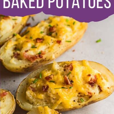 Best potato for baking potatoes or making twice baked potatoes pin with text heading.