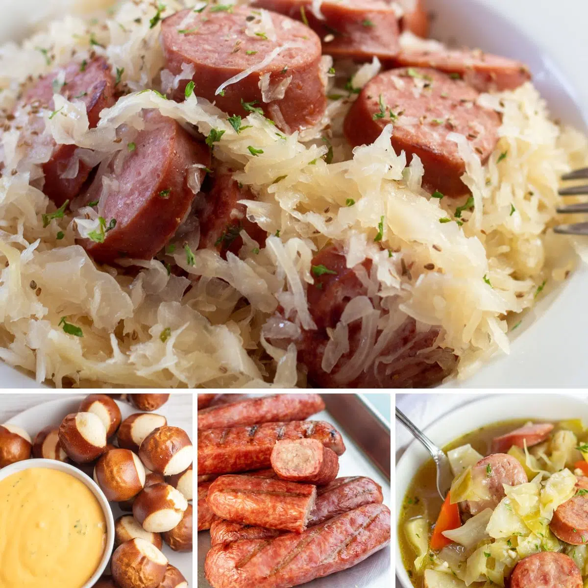 Immagine collage quadrato per ricette dell'Oktoberfest.