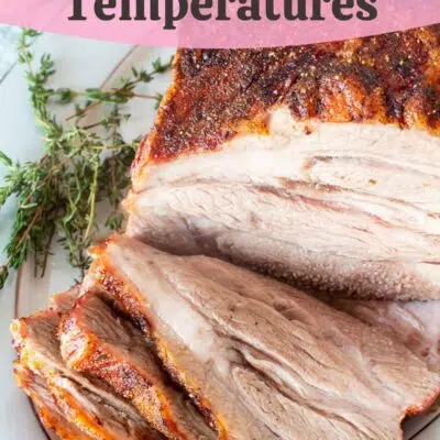 Pin image with text showing pork roast.
