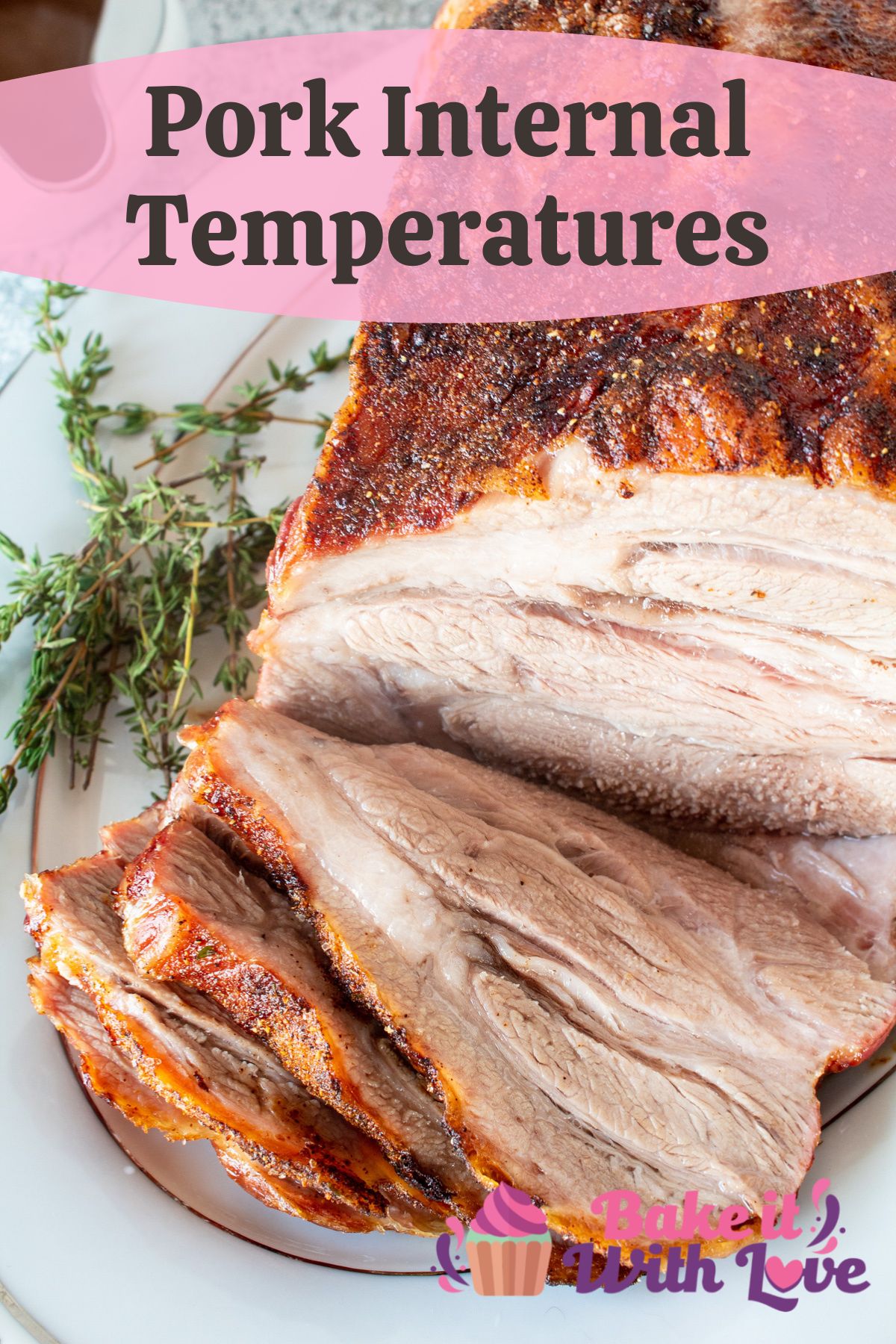 Pin image with text showing pork roast.
