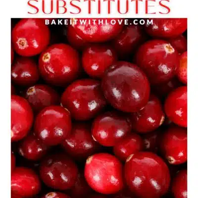 Pin image with text of cranberries.