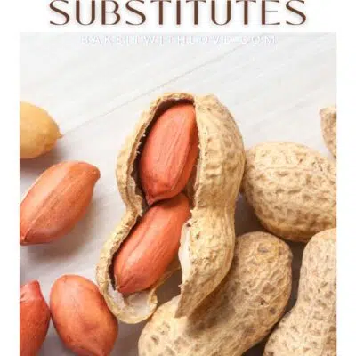 Best peanut substitute pin with text title header.