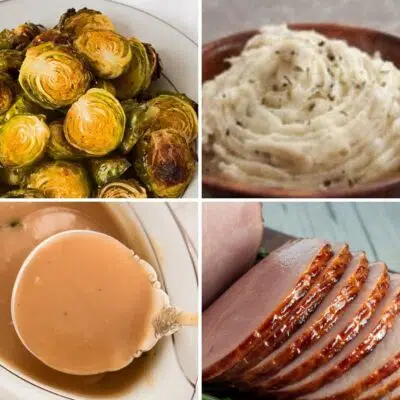 Best Canadian Thanksgiving menu ideas for an amazing holiday dinner 4 image collage.