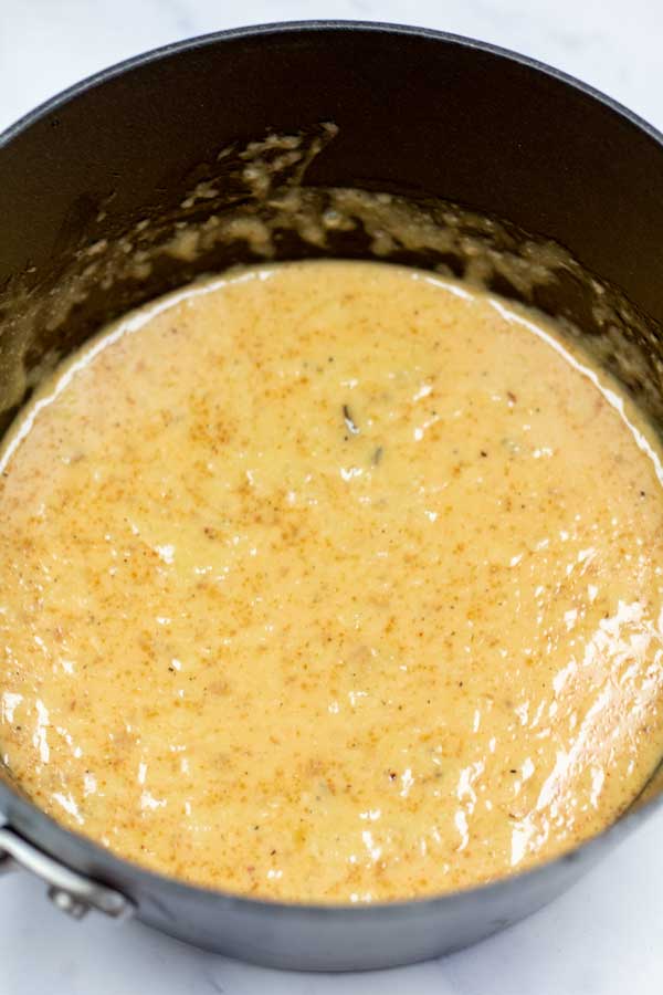 Process image 2 showing added cornstarch & drippings.