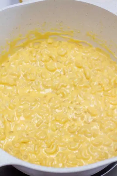 Process image 6 showing melted Velveeta cheese.