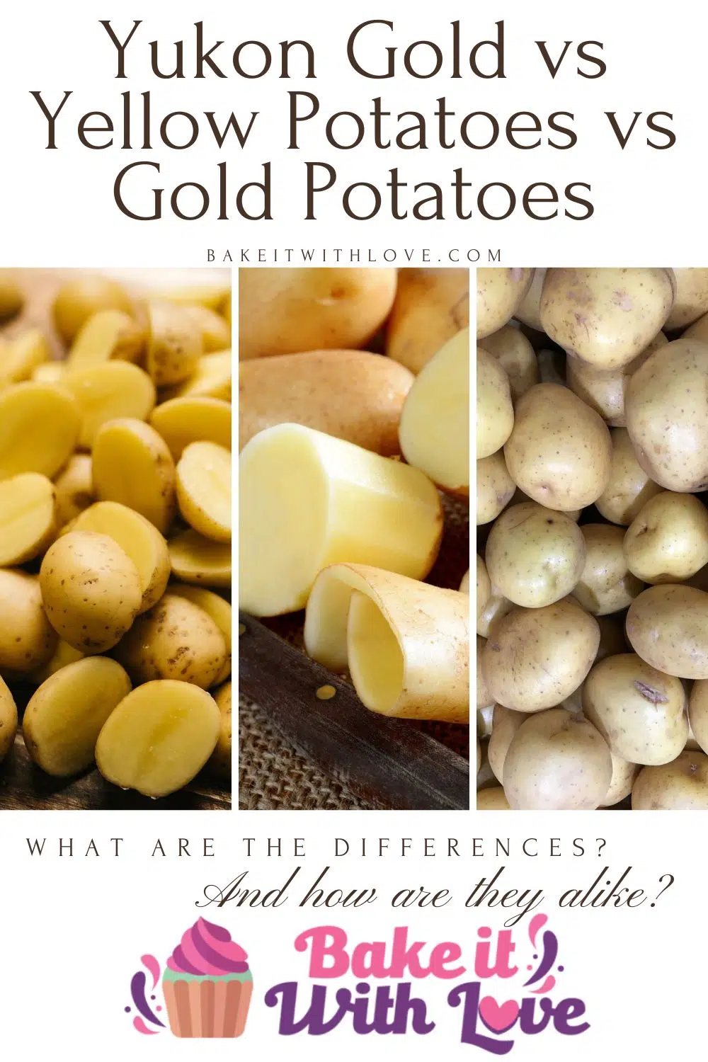 Pin image with text showing split image with 3 sections of potatoes.